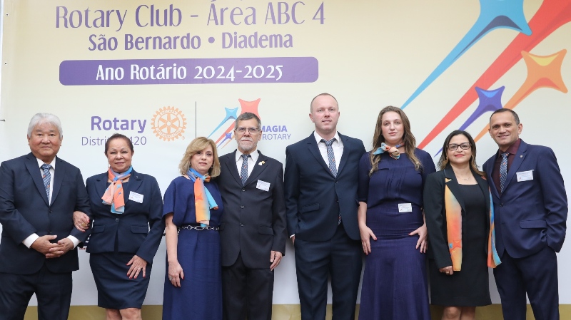 Foram empossados novos presidentes da gestão 2024- 2025 dos clubes do Rotary da área ABC 4